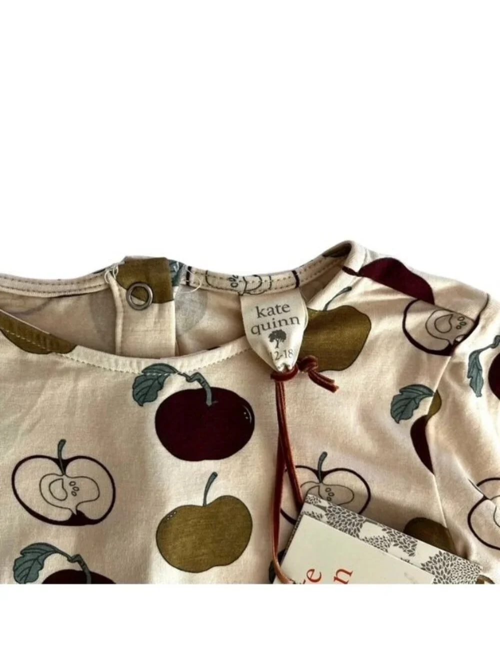 Kate Quinn Organics Apple Ruffle Bubble Size 12-18 Months New